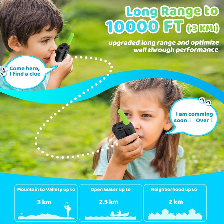 Vvinca Walkie Talkies para Niños Recargables Paquete de 4, Walkie T...