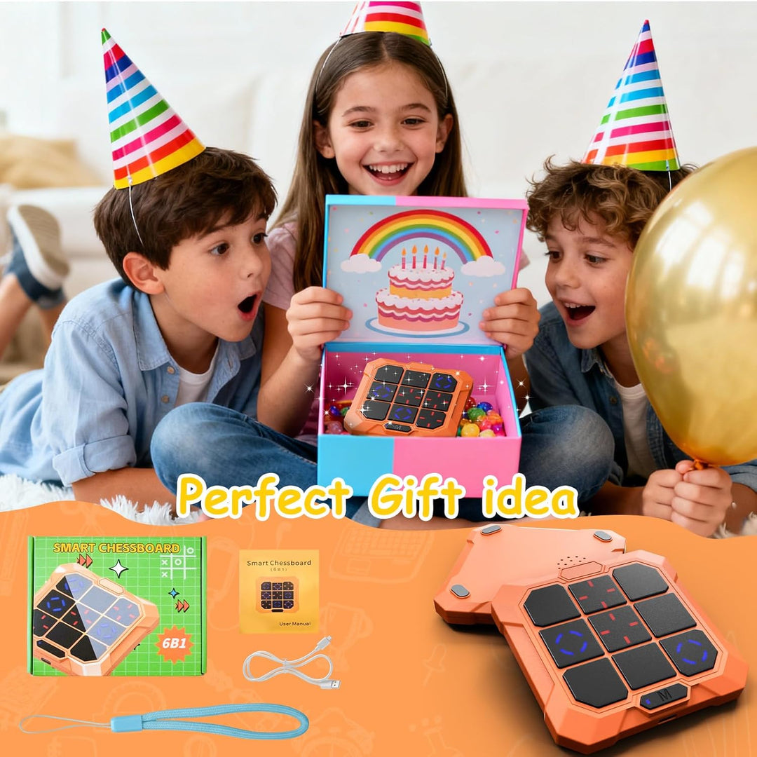 VDPDO Juego de Tic Tac Toe, Juego Electrónico 6 en 1 Tic Tac Toe co...