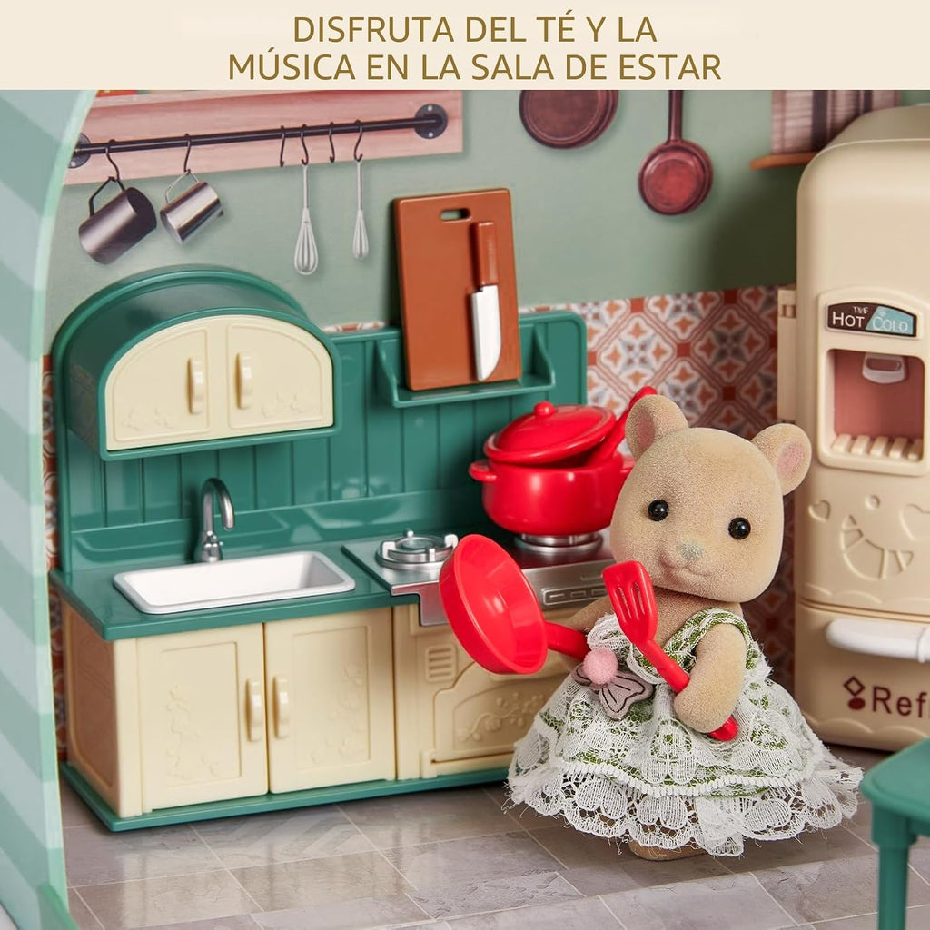 Juego de maletas de muebles de cocina para niños, 2 muñecas flexibles, mesa de comedor, utensilios de cocina, vajilla, refrigerador, pan, accesorios de casa de muñecas para juegos de simulación, regalo de Navidad y cumpleaños para niñas a partir de 3 años