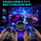RG43V Pro - Consola de juegos portátil retro, pantalla IPS HD de 4.3 pulgadas, procesador de cuatro núcleos RK3562, soporte de 64 GB, más de 30 emuladores y más de 22000 juegos, multijugador WiFi 6
