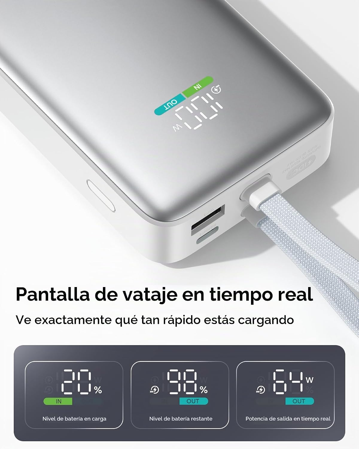 Neoseek Banco de energía de 100W, cargador portátil delgado del ord...