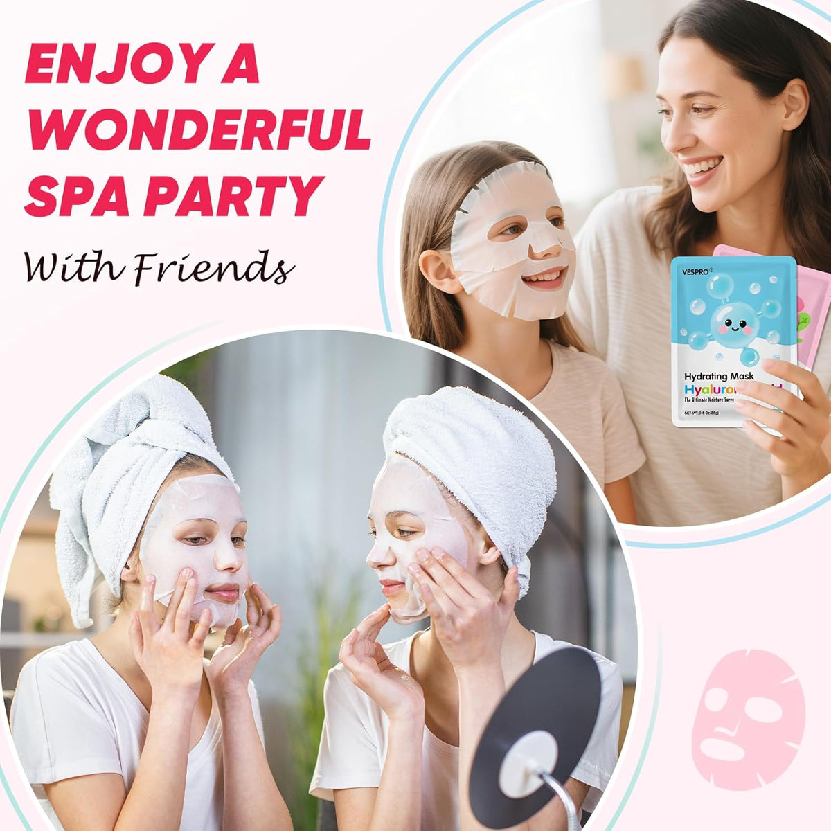 12 Pack de mascarillas faciales para mujeres, mascarilla facial hid...