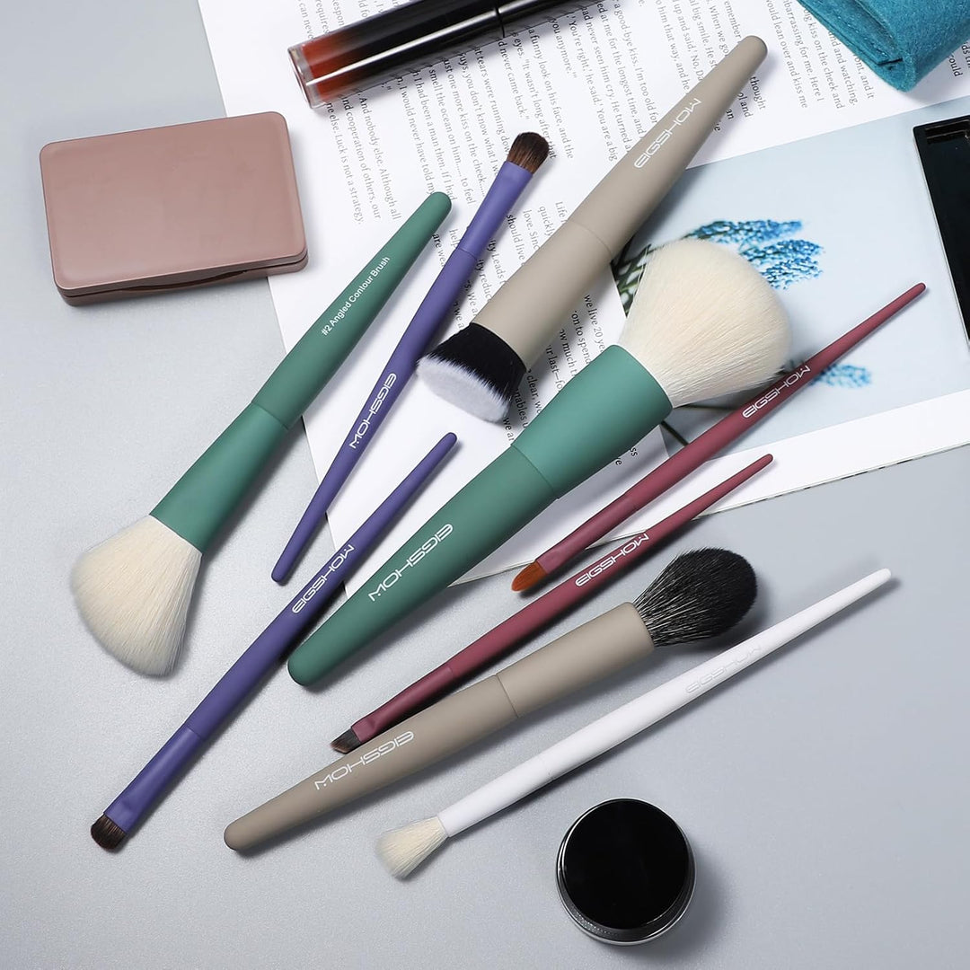 EIGSHOW - Juego de brochas de maquillaje esenciales de viaje de 5 c...
