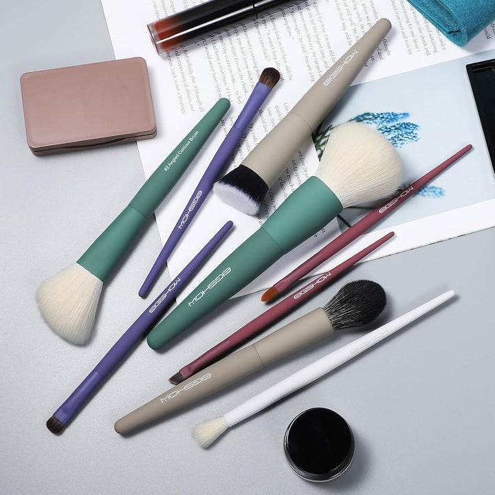 EIGSHOW - Juego de brochas de maquillaje esenciales de viaje de 5 c...