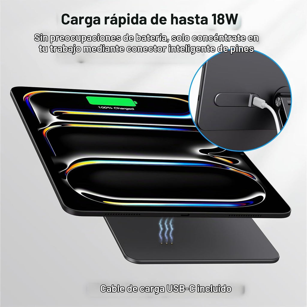 Soporte magnético para iPad Pro de 11 pulgadas con carga inalámbrica para iPad Pro de 11 pulgadas