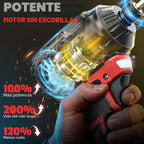 Kit combinado de taladro inalámbrico y destornillador de impacto compatible con Milwaukee 18V
