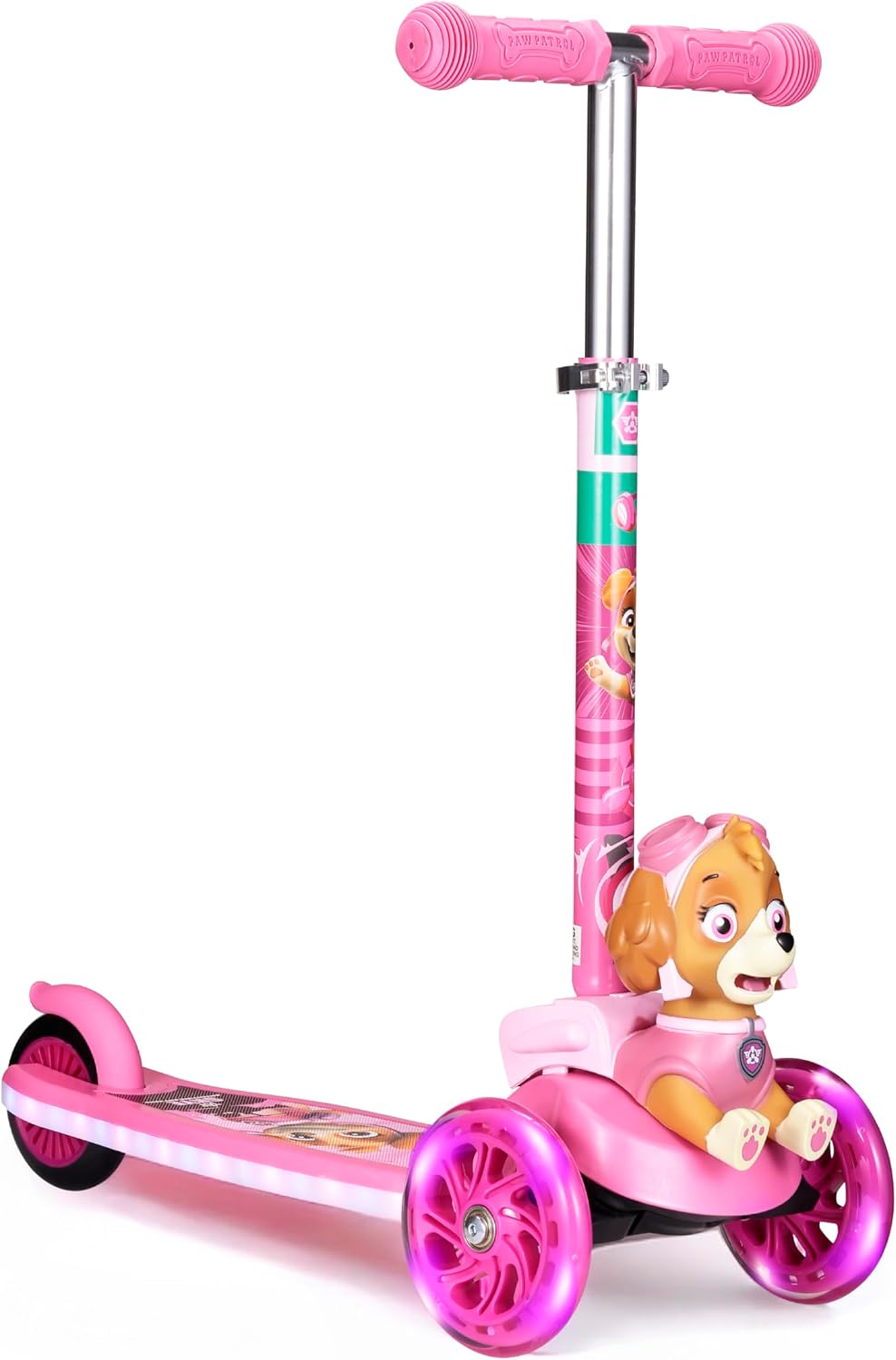 Scooter eléctrico para niños, 3 ruedas, autoequilibrante, ruedas LED iluminadas