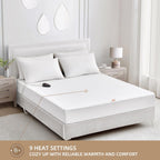 Almohadilla de colchón eléctrica térmica tamaño Twin XL, 39" x 80", calentador de cama, 9 ajustes de calor, apagado automático de 1-12 horas, bolsillo profundo, calentamiento rápido, lavable a