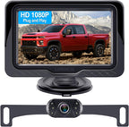 Cámara de respaldo HD 1080P Plug & Play: visión rápida, clara y suave