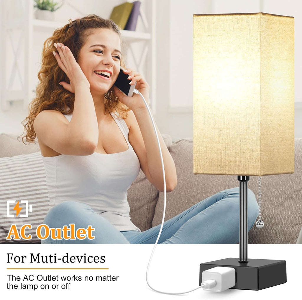 Lámpara Lámpara de mesita de noche de 15 '' para dormitorio Pequeñas lámparas de luz de noche para mesita de noche