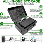 Funda de transporte Xbox Series X, compatible con consola XSX, controladores, auriculares, juegos y otros accesorios, funda protectora de viaje con carcasa rígida y espuma personalizada para almacenamiento (estilo Xbox original)