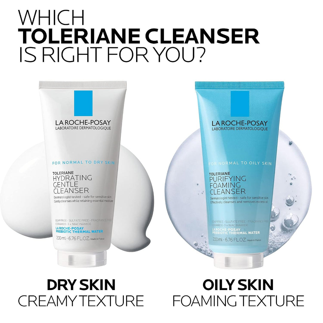 La Roche-Posay Toleriane - Limpiador facial suave e hidratante, lim...