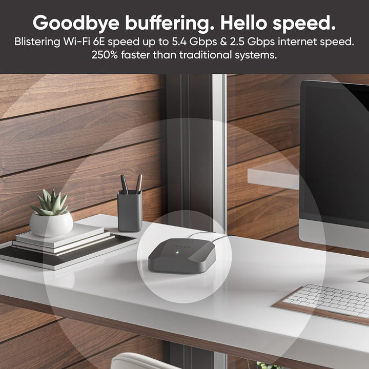 Wyze AXE5400 Tri-Band Wi-Fi 6E Mesh Router Pro, cubre hasta 2000 pi...