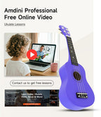 Kit de Ukelele Soprano de 21 Pulgadas para Principiantes de Madera de Tilo para Niños, Adultos y Estudiantes - Mini Guitarra Ukalelee, Paquete con Libro, Bolsa de Concierto, Sintonizador