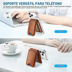 SHIELDON Cuero genuino para soporte de cartera MagSafe, 6 tarjeteros