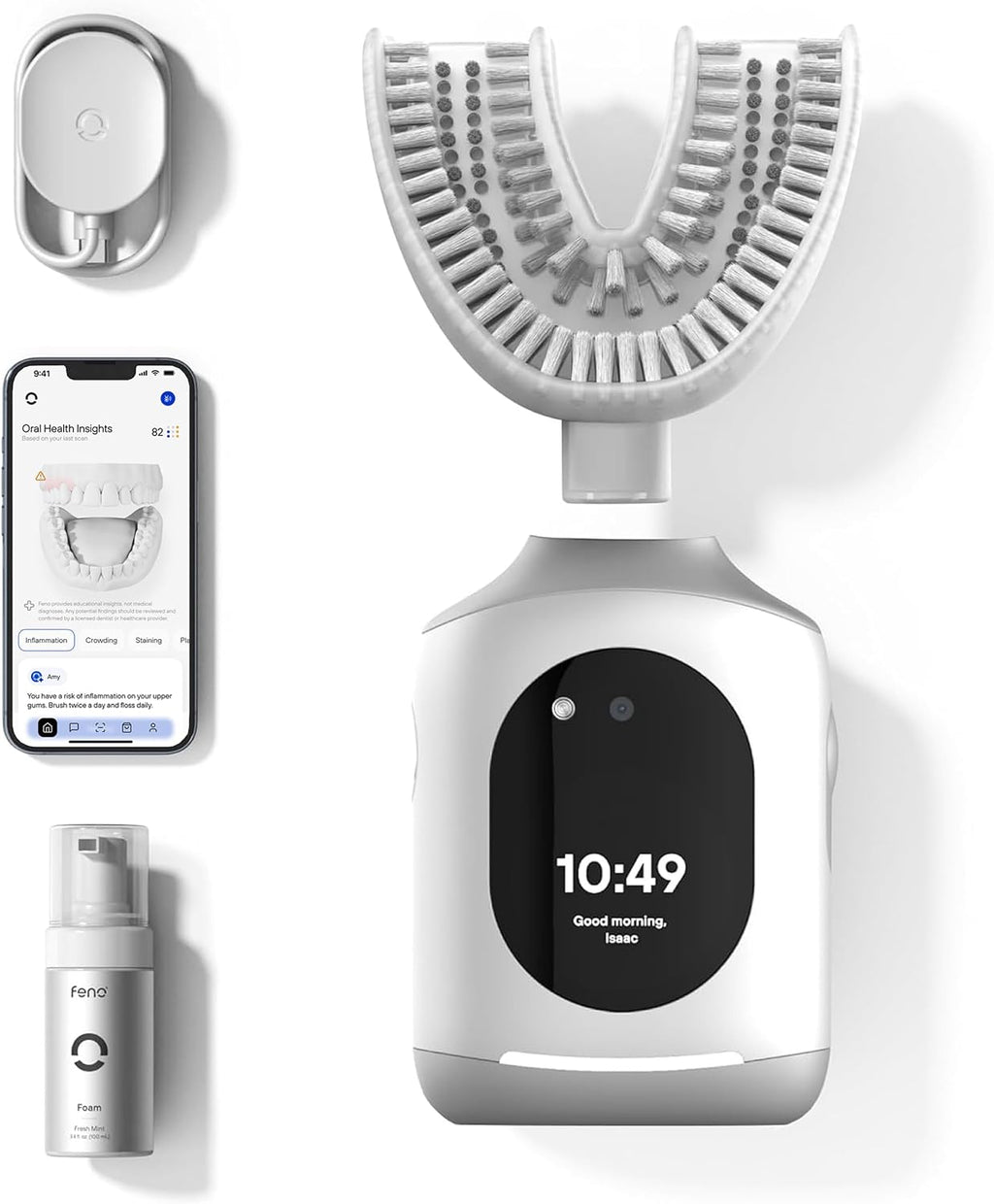 Feno Cepillo de dientes eléctrico Smartbrush para adultos, oscilante
