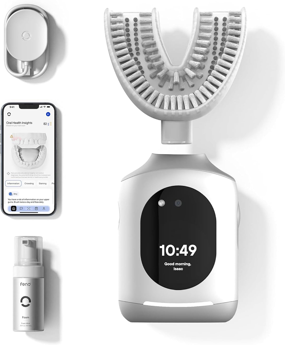 Feno Cepillo de dientes eléctrico Smartbrush para adultos, oscilante