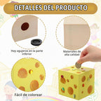 DoubleFill Paquete de 6 kits de manualidades de pintura de banco de madera para niños, banco de bloques de madera sin terminar, incluye 12 pinturas de color, 2 pinceles, 200 diamantes acrílicos, kits
