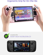 Funda UYIYE para Steam Deck OLED & LCD, Protectora Rosa Divertida con Soporte
