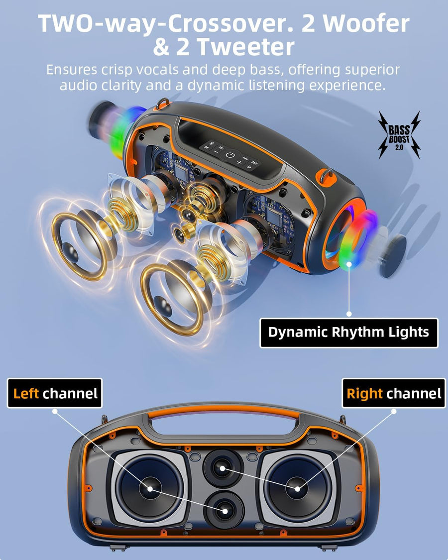 VUOPAX Altavoces Bluetooth portátiles inalámbricos de mejora, sonid...