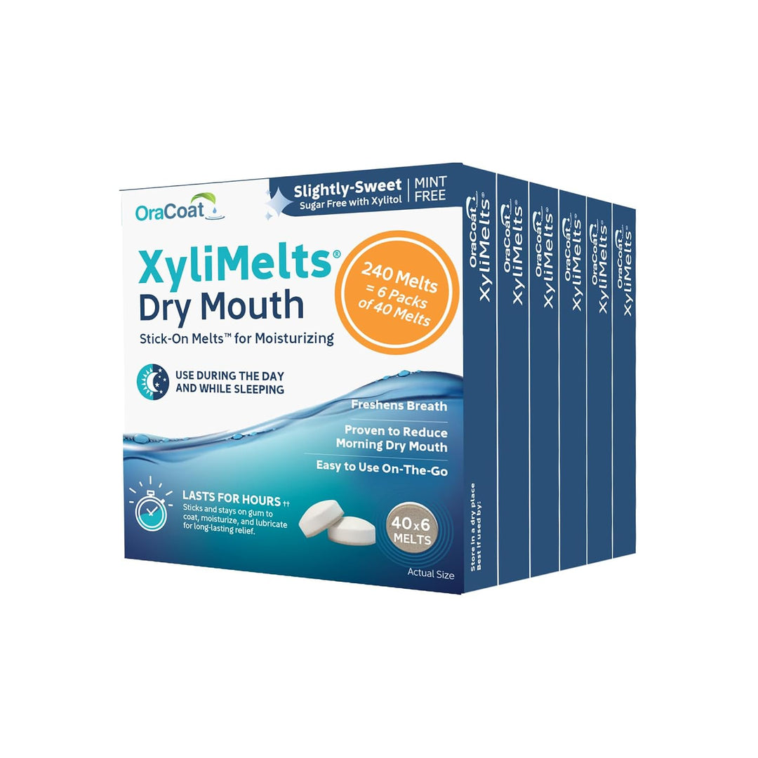 Oracoat XyliMelts - Discos hidratantes para la boca seca, sin azúca...