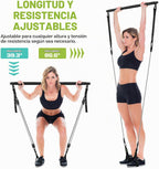 Kit de Barra de Pilates con Bandas de Resistencia, Equipo de Entrenamiento de Pilates para Mujeres