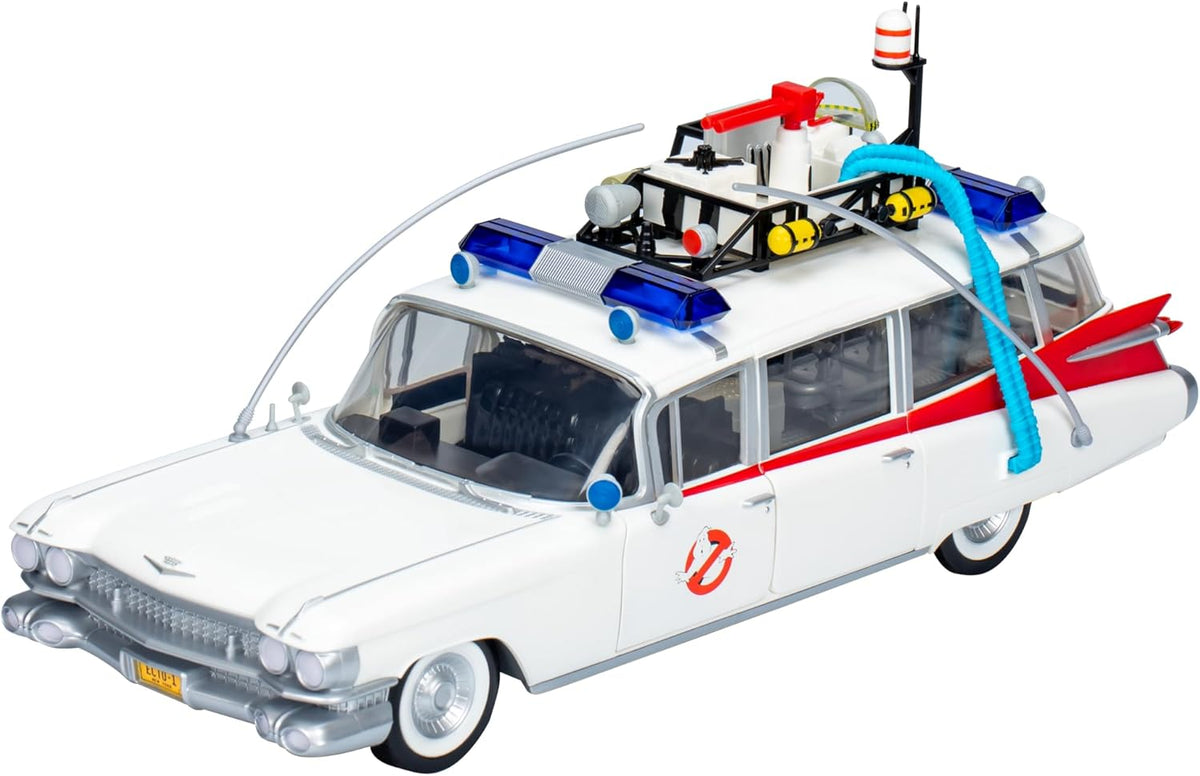 Ghostbusters Plasma Series Ecto-1 (1984), auto de juguete a escala 1:18, juguetes para mayores de 14 años (exclusivo de Amazon)