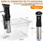 homenote Recipiente Sous Vide de 12 cuartos de galón con tapa, estante