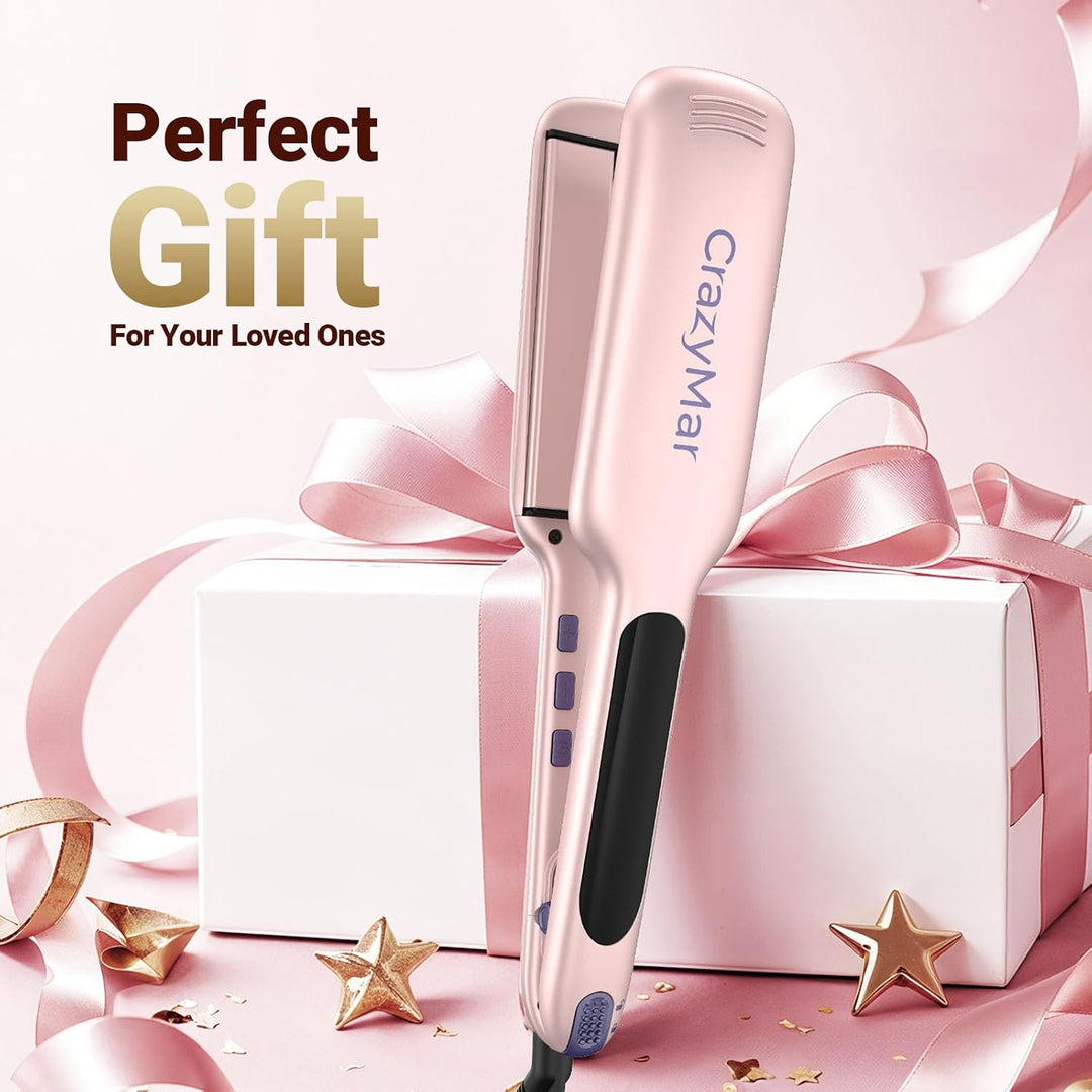 CrazyMar Plancha profesional de cabello infrarrojo CrazyMar de 2 pu...