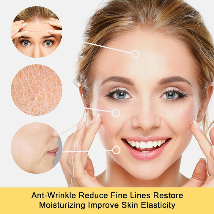 Adofect Paquete de 15 mascarillas faciales de colágeno de cristal d...