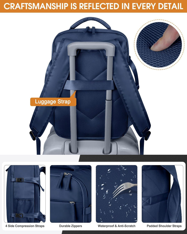 Mochila de viaje Capolo para mujeres y hombres, mochila impermeable...