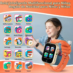 Reloj inteligente Cosjoype para niñas de 3 a 12 años, 26 juegos, pantalla táctil HD, relojes inteligentes para niños con cámara de video, reproductor de música, tarjetas educativas, 12/24 horas