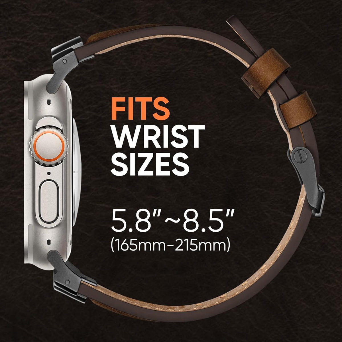 Suitisbest Correa de cuero compatible para Apple Watch Ultra Banda de 49 mm 46 mm 45 mm 44 mm 42 mm 41 mm 40 mm, correa de repuesto de cuero genuino para iWatch series 11 10 9 8 7 6 5 4 3 2 1, SE 3 2