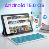 RUIQIAI Tableta Android 15, tabletas 2 en 1 de 10 pulgadas con tecl...