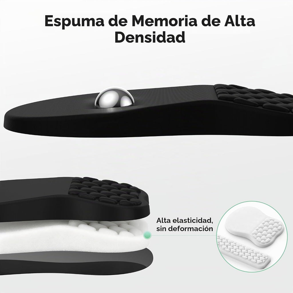TECKNET Reposamuñecas para teclado y alfombrilla para mouse 2 en 1 con