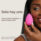 Beautyblender Esponja de maquillaje rosa original | Espuma de mezcla súper suave para bases, polvos y cremas | Reutilizable y lavable, vegano y libre de crueldad, acabado sin rayas