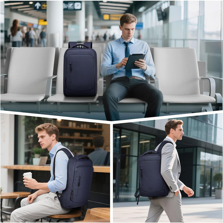 SUIKIHUM Mochila delgada a prueba de golpes para laptop para hombre...