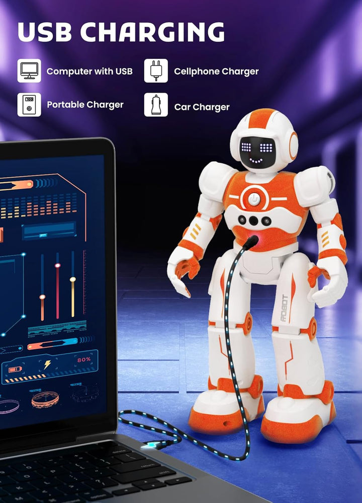 EduCuties Juguetes robot para niños, control remoto programable, ju...