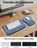 Soporte ergonómico 3 en 1 para teclado con reposamuñecas y juego de