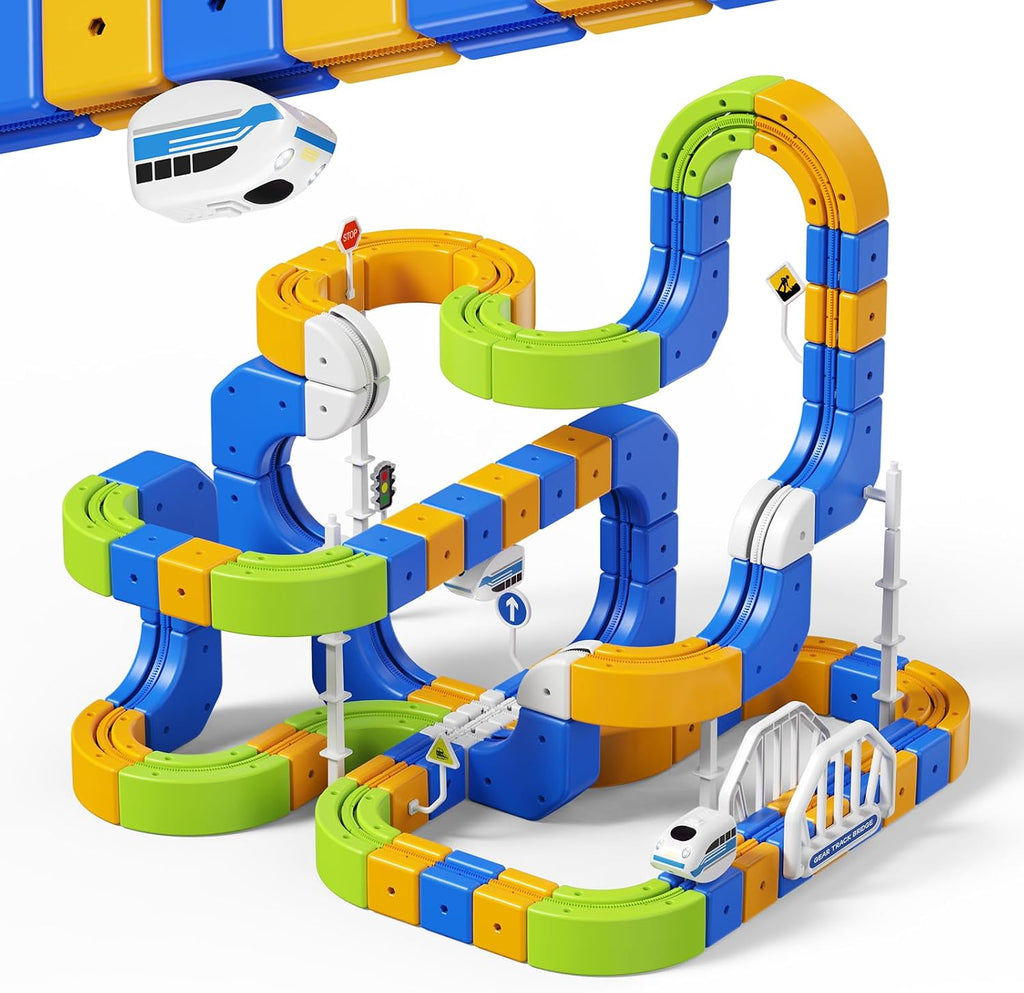 Juego de tren eléctrico para niños de 5 a 8 años, 225 piezas de