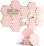 Paquete de 12 azulejos hexagonales de fieltro para tablón de