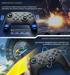 ELISWEEN Controlador Switch, Controlador Inalámbrico Compatible con Switch 1/Switch 2/Switch Lite/OLED, Controladores Inalámbricos para Switch que funcionan con iOS/Android/PC con Luz RGB, Programable