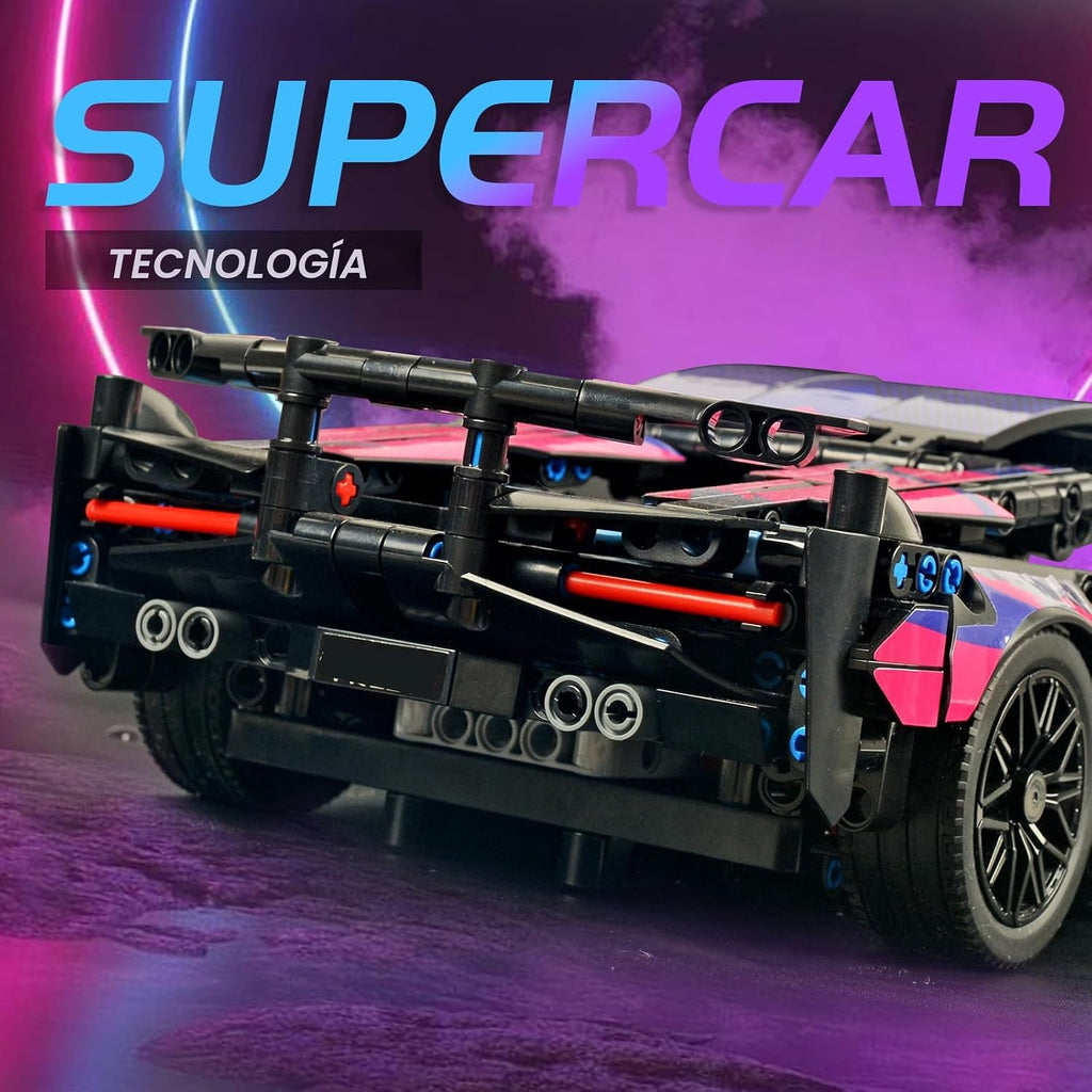 Juego de construcción de coches a control remoto, kit de construcción de