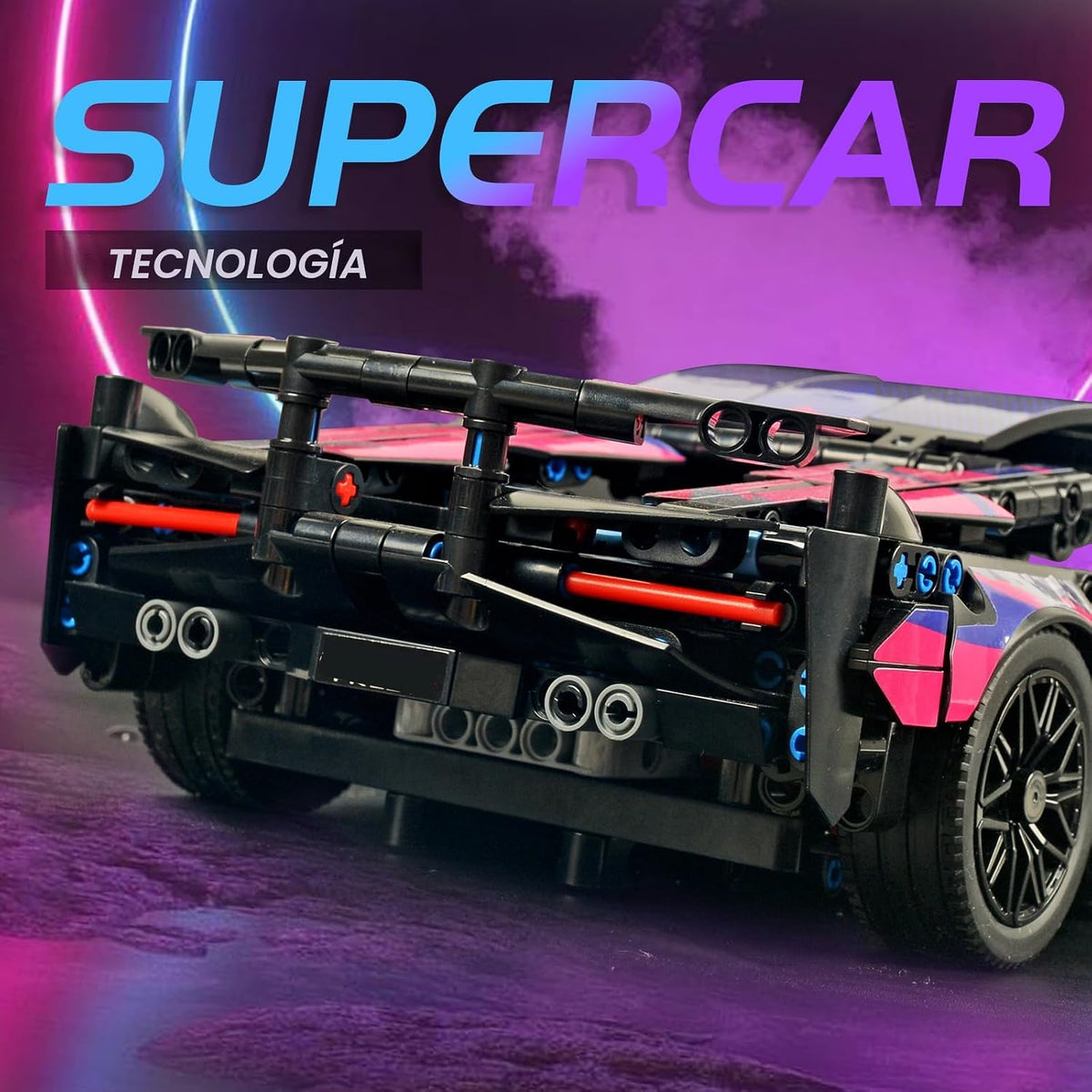Juego de construcción de coches a control remoto, kit de construcción de