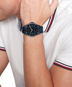 Tommy Hilfiger - Reloj de cuarzo para hombre de 3H, pulsera de acero inoxidable, resistente al agua 3 ATM, pieza moderna y elegante, regalo para él, 42mm