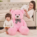 MaoGoLan Oso de peluche gigante de 4 pies, adorable y tierno oso de peluche grande animal de peluche de 47 pulgadas, oso de peluche rosa regalo de peluche decoración para baby shower, fiesta