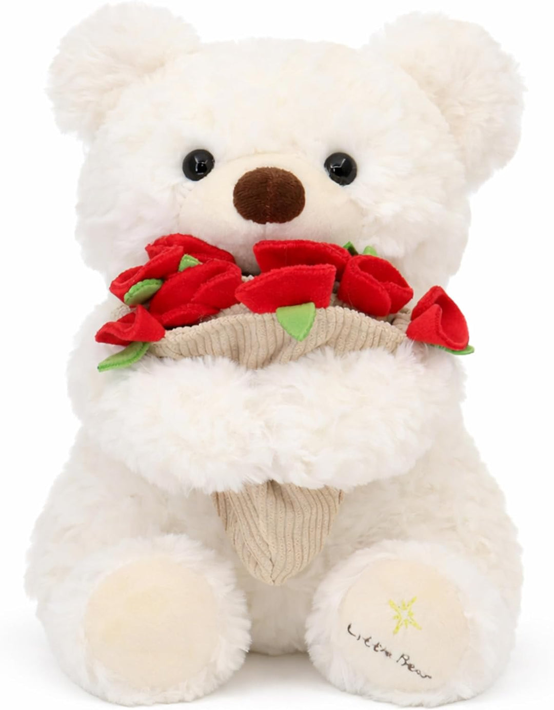 Ramo de peluche de oso de peluche, ramo de peluche de rosas, sombre...