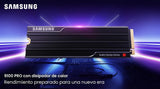 Samsung SSD 9100 PRO con disipador de calor de 4 TB, PCIe 5.0x4 M.2...