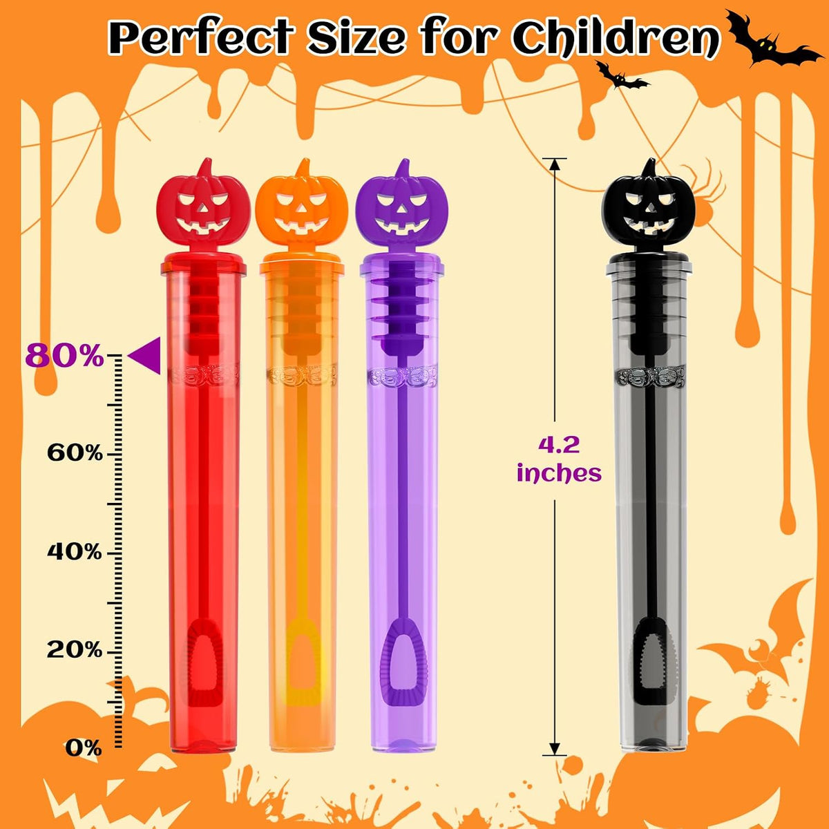 80 piezas de recuerdos de fiesta de Halloween para niños, mini varitas de