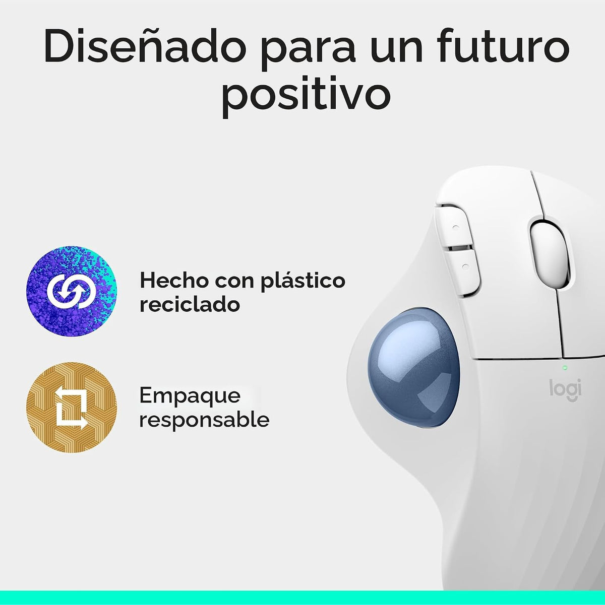Logitech Ergo M575S Ratón Inalámbrico Trackball, Ratón Inalámbrico...